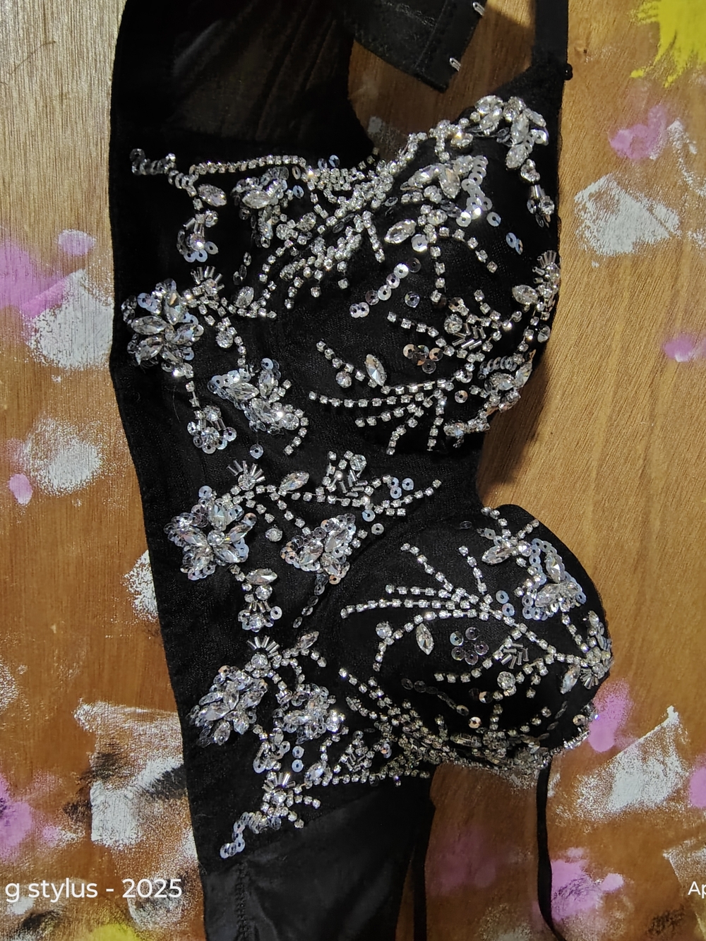 😲🔥 WINDSOR- Embellished Black Sequin Bustier Top ( NWOT )  - XS - Picture 7 of 11